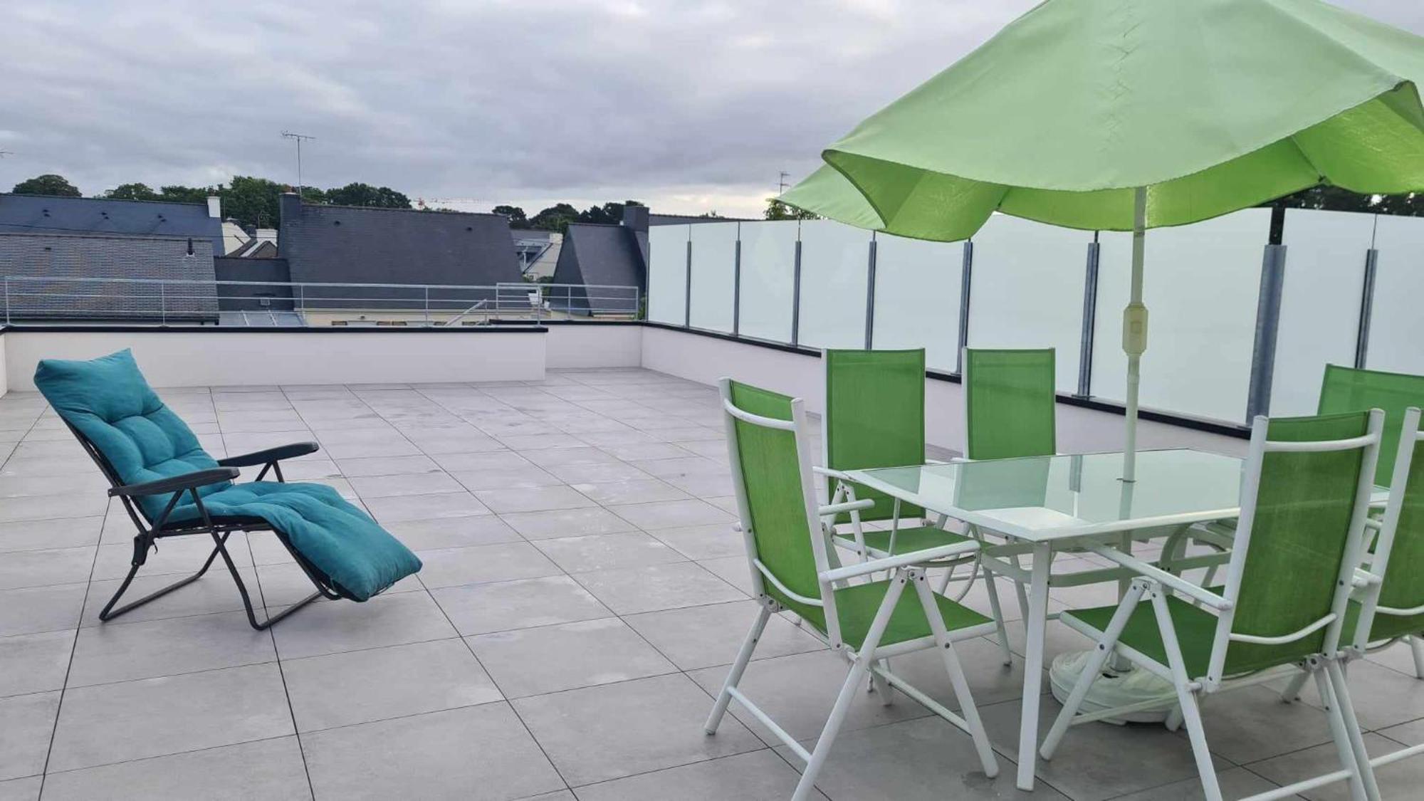 Location Saisonniere Pres De La Mer Avec Rooftop Riantec Zewnętrze zdjęcie